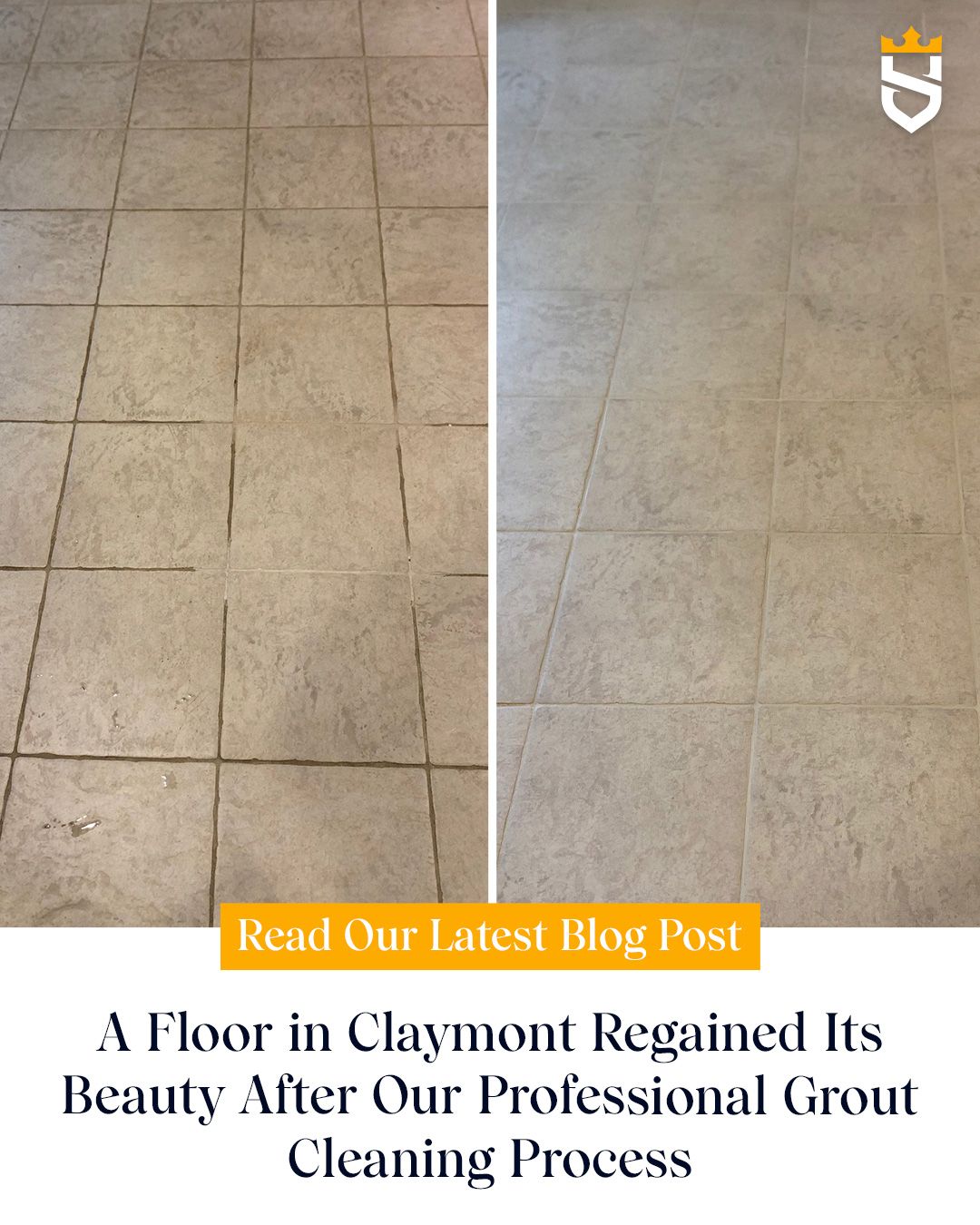 A Floor in Claymont Regained Its Beauty After Our Professional Grout Cleaning Process