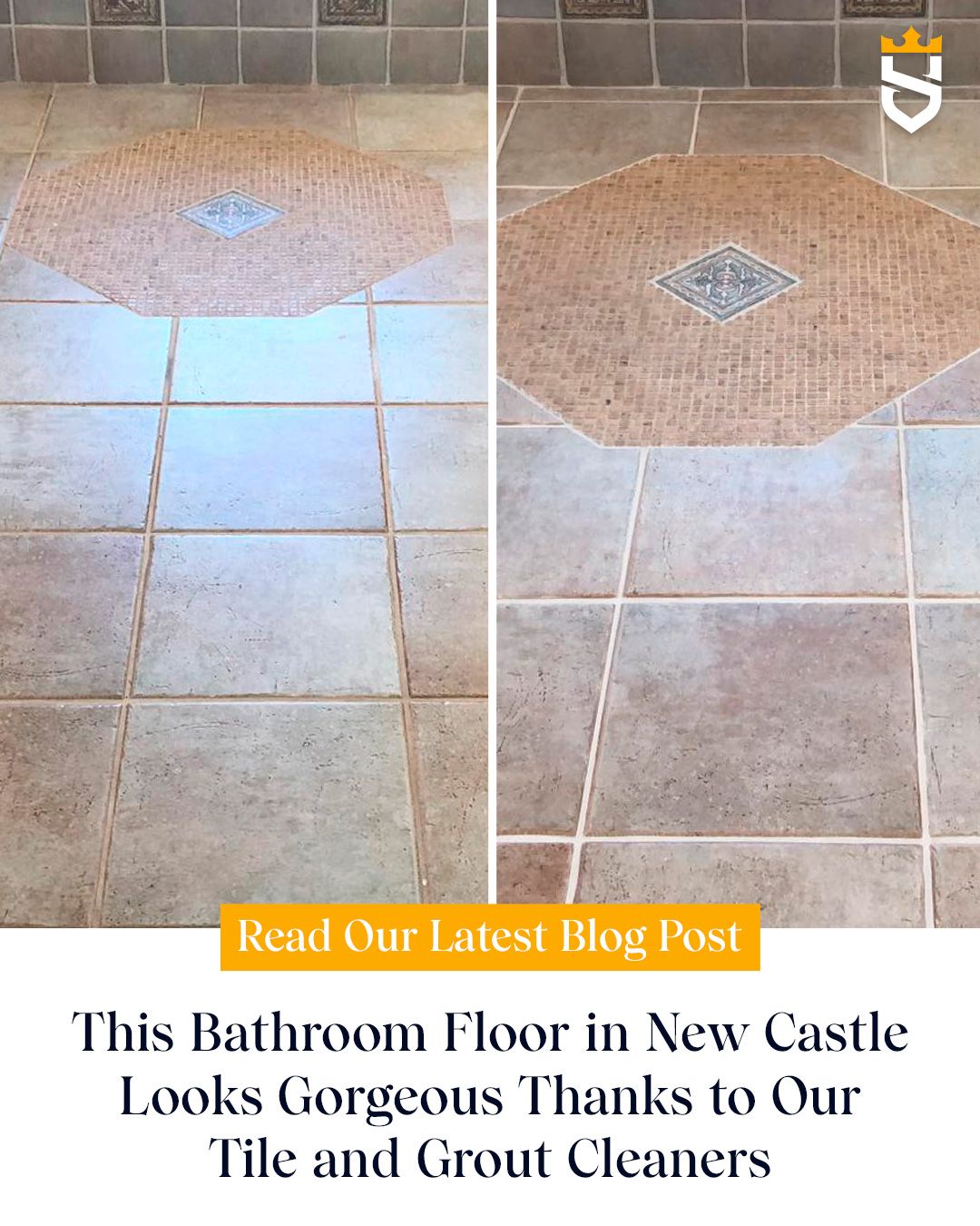 This Bathroom Floor in New Castle Looks Gorgeous Thanks to Our Tile and Grout Cleaners
