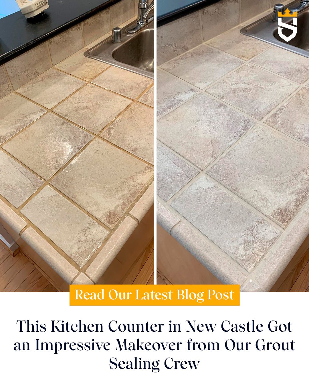 This Kitchen Counter in New Castle Got an Impressive Makeover from Our Grout Sealing Crew