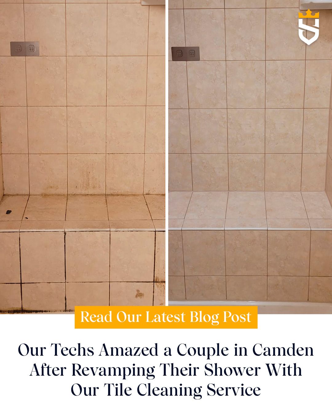 Our Techs Amazed a Couple in Camden After Revamping Their Shower With Our Tile Cleaning Service