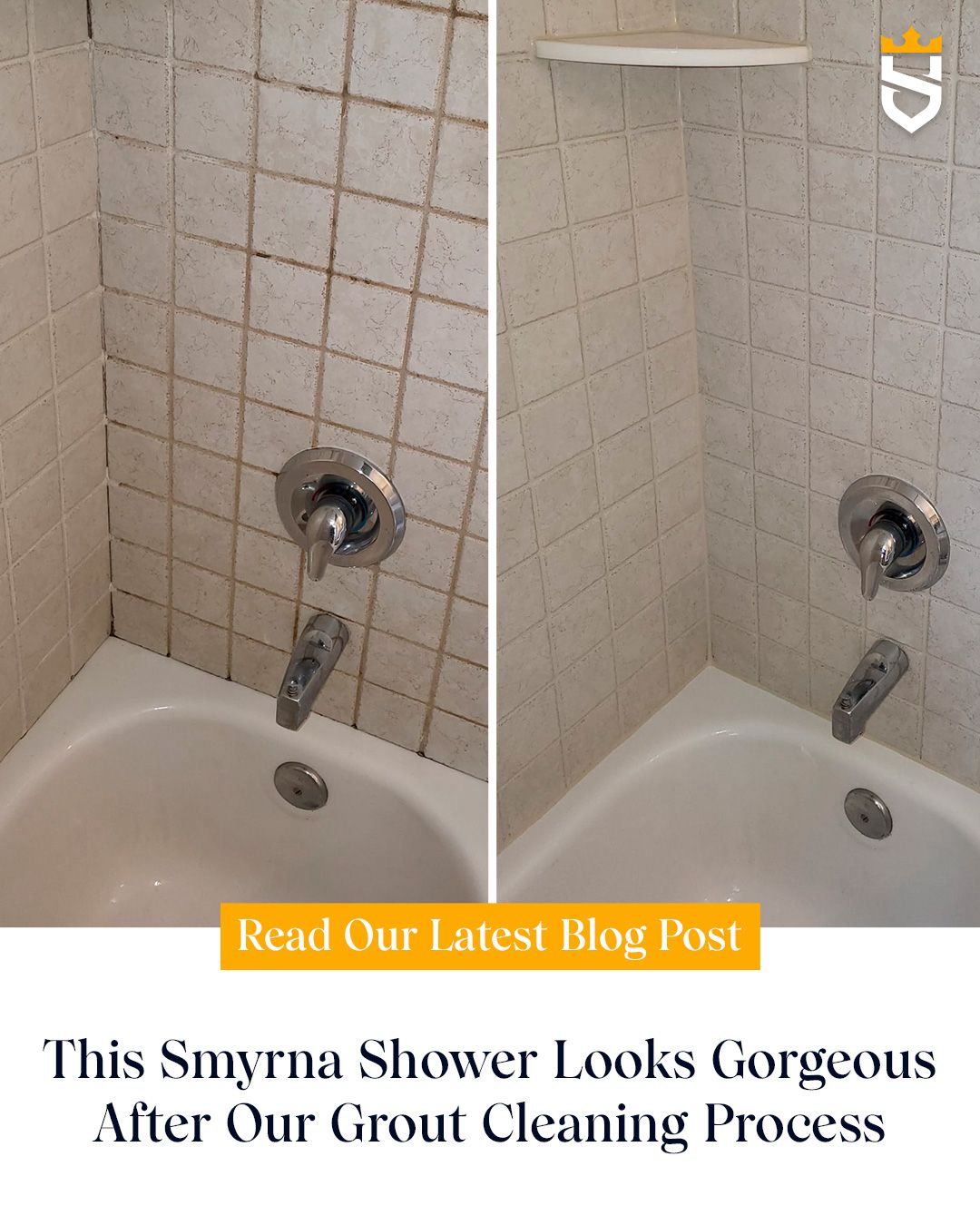 This Smyrna Shower Looks Gorgeous After Our Grout Cleaning Process