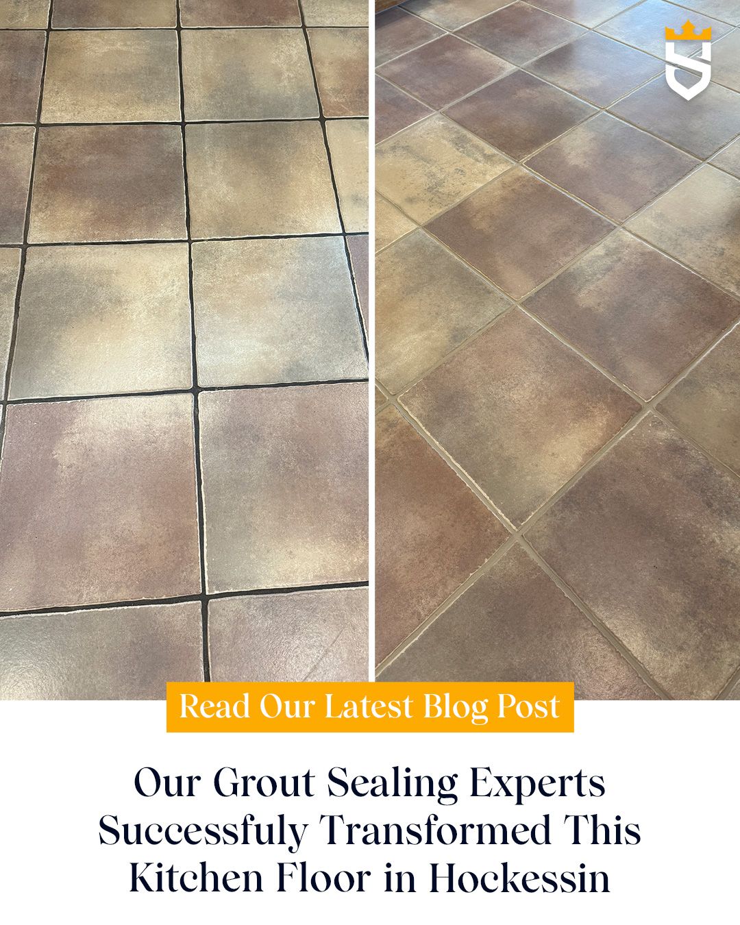 Our Grout Sealing Experts Successfully Transformed This Kitchen Floor in Hockessin